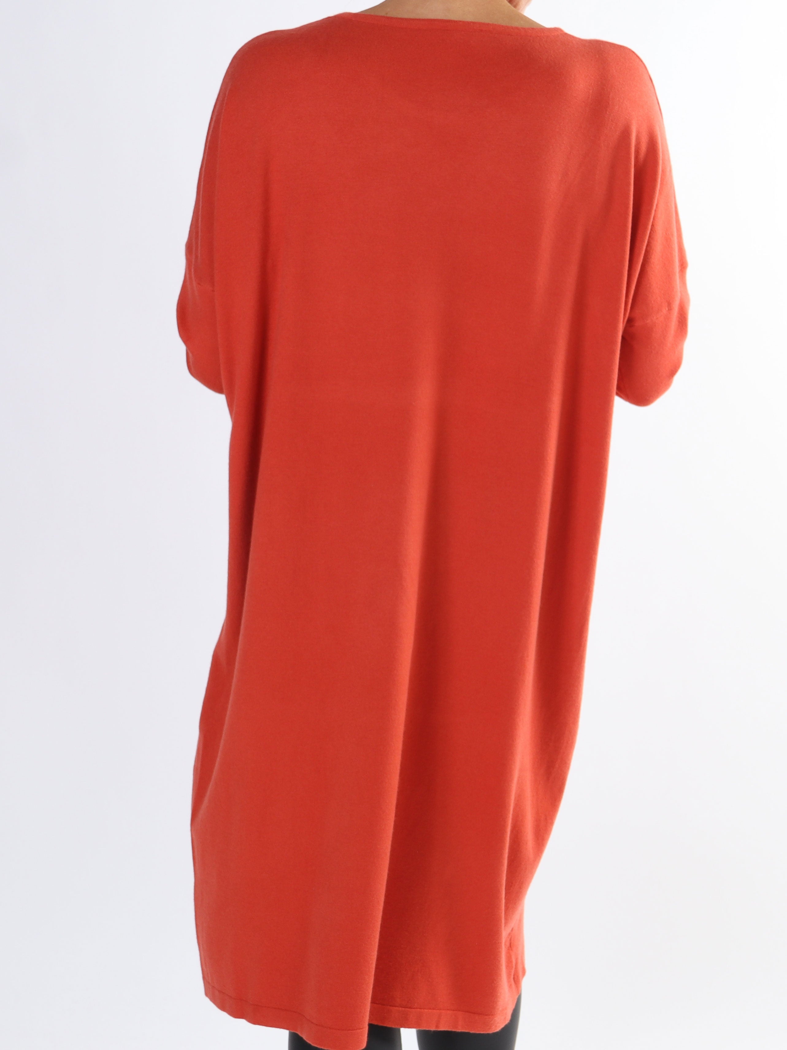 Luna - Mjuk stickad plus size klänning med strass